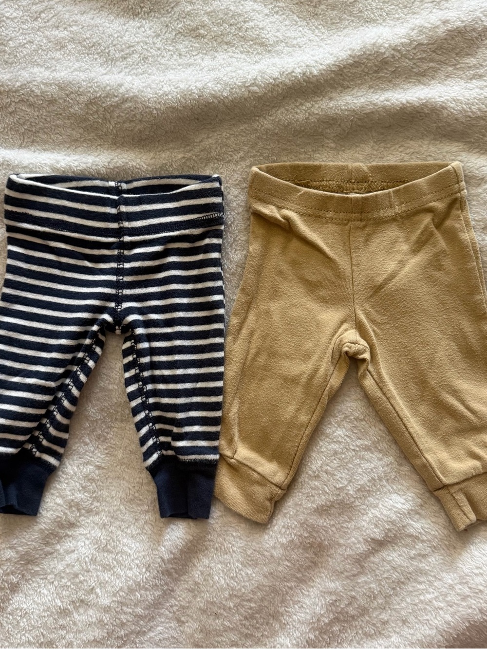 Carter's Navy Striped & Tan Sweatpants Set
